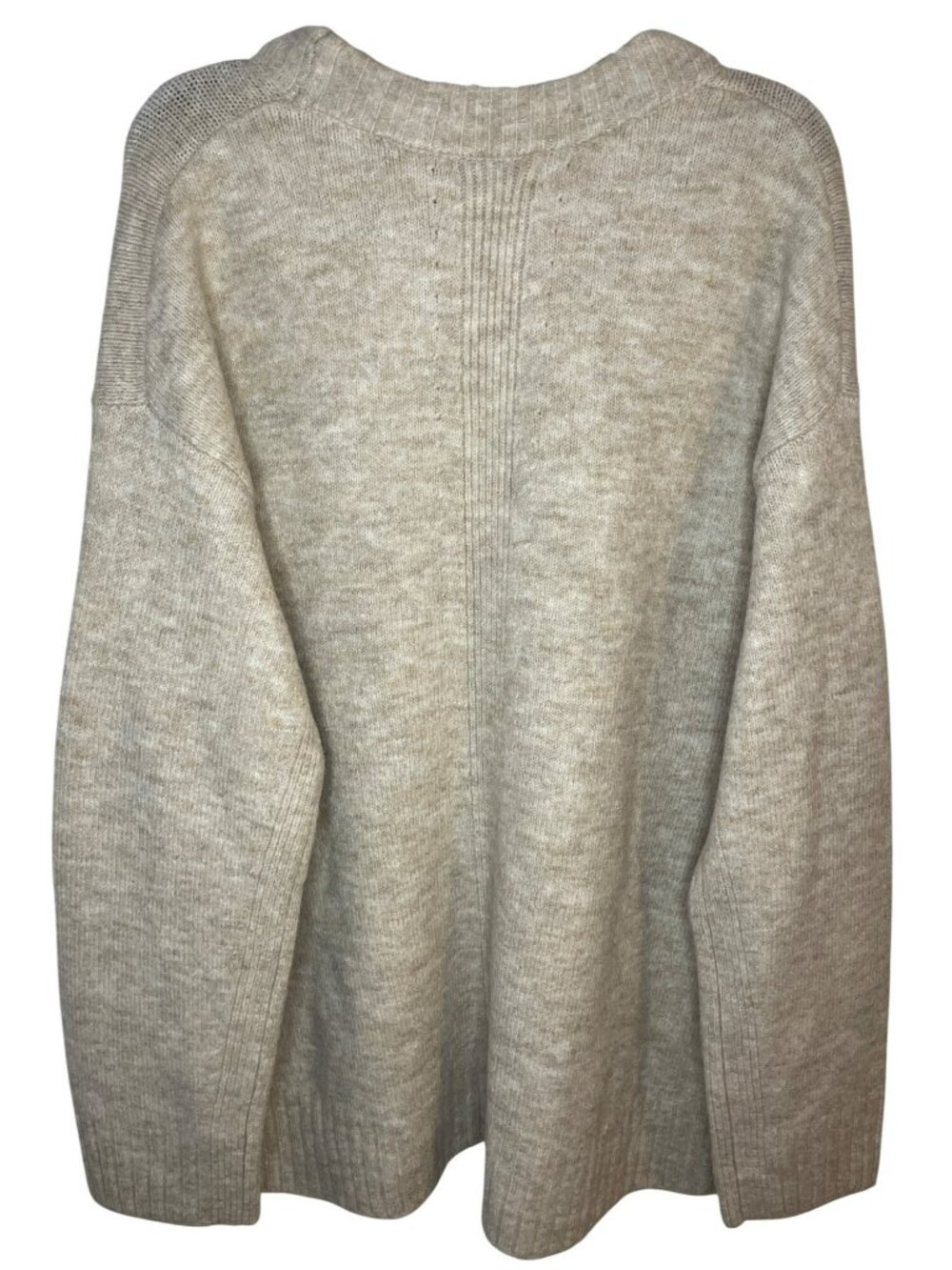 Rachel Zoe Tan Beige Long Sleeve Crew Neck Sweater Women's Size Medium NWT - Picture 2 of 6